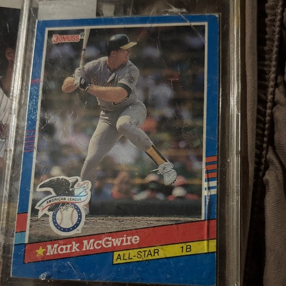 Russ Baseball Trading Card with Blue and Red Accents